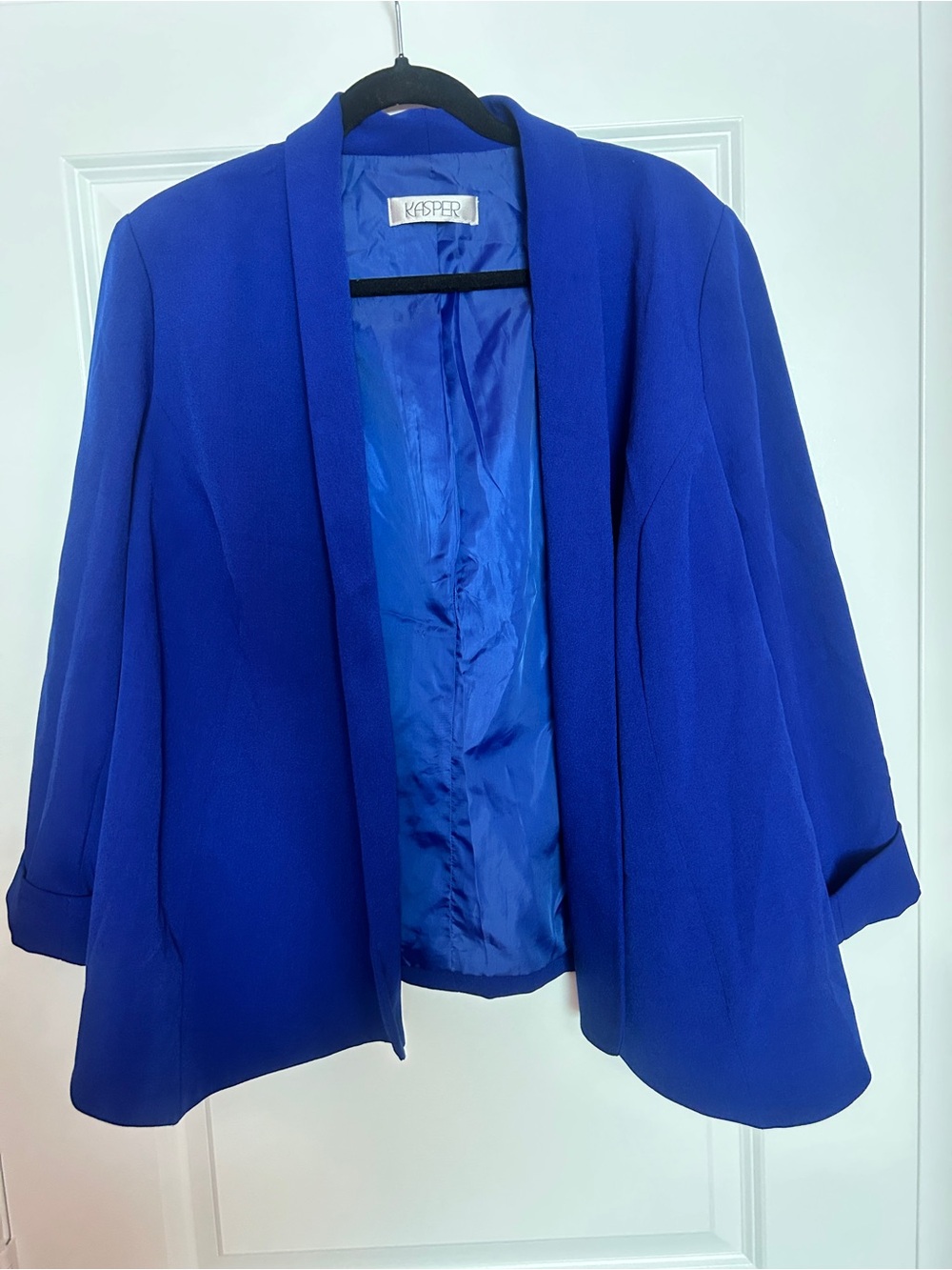 Kasper Women's Cobalt Open Front Blazer
